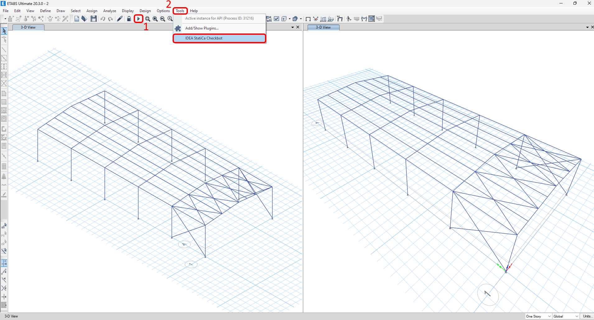 ETABS BIM link for steel Member design (AISC) IDEA StatiCa